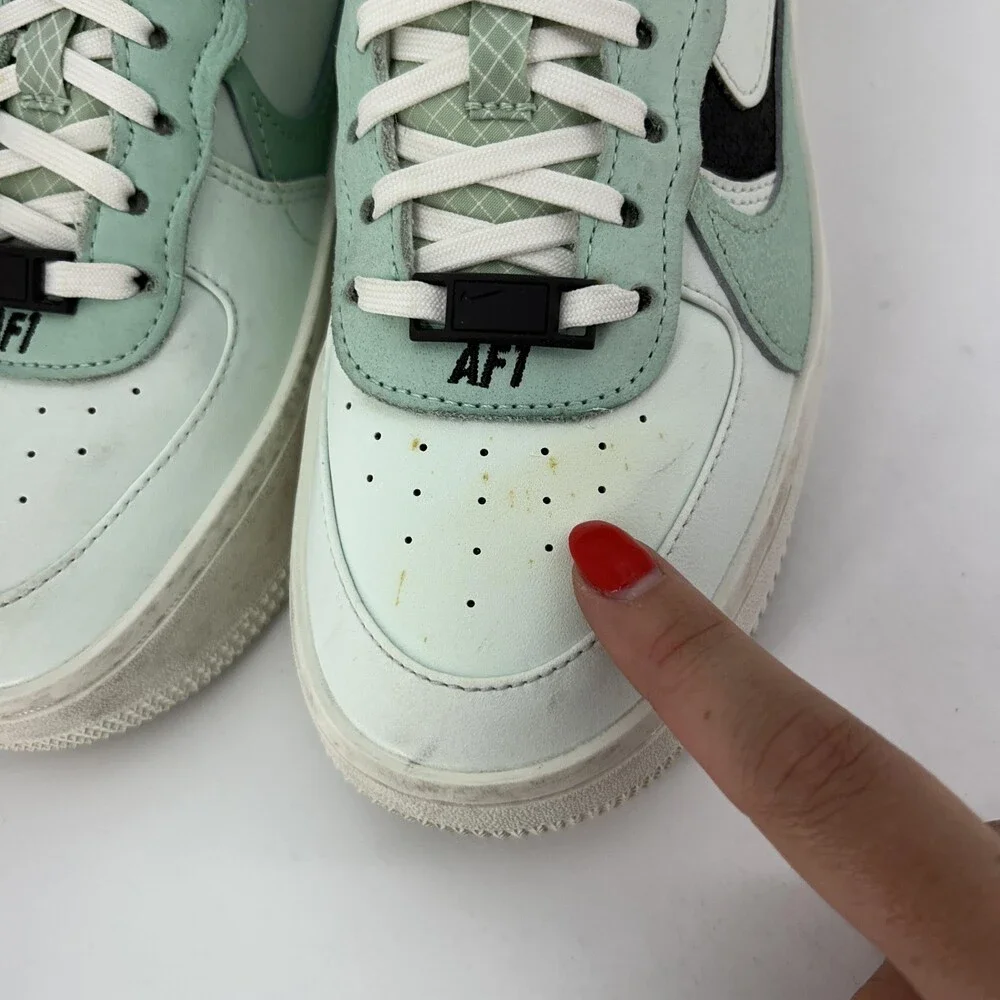 Nike Air Force 1 PLT.AF.ORM Shoes Womens Size 6 Barley Green Sneakers DX3730-300